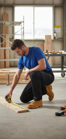 Premium Poly Cotton Work Trousers with Multi-Sized Zipped Pockets and Reinforced Knees Available in Multiple Fits