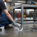 100mm Heavy Duty Braked Swivel Bolt Hole Castor Nylon Wheel