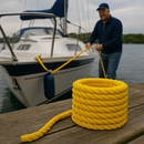 12mm Yellow Polypropylene 3-Strand Rope 15m Coil – Strong 3-Strand