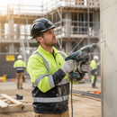 Premium Lightweight Safety Helmet with Mid Peak, Slip Ratchet Adjustment and Vented Design for Comfort on Site