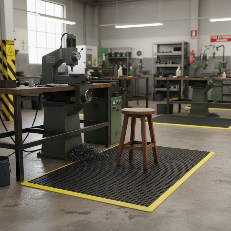 Heavy Duty Anti-Fatigue Work Mat with Non-Slip Bubble Surface