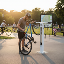 Premium Public Bike Repair Stand with Essential Tools for Cyclists Maintenance - High-Quality Professional Grade for Industrial and Commercial Appl...