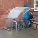 Premium Economy Cycle Shelter for 4 Bikes - Galvanised Steel with Optional Powder Coating