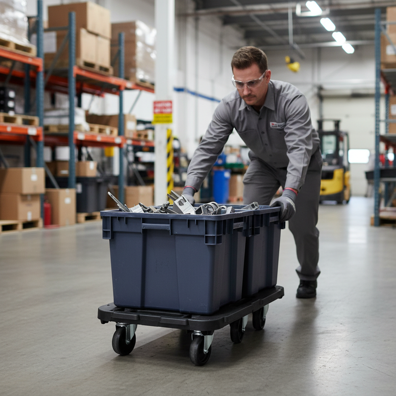 Heavy Duty Linkable Plastic Dollies - 100kg Capacity