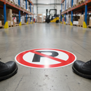 Premium Self-Adhesive No Parking Floor Sign with High Visibility and Slip Resistance for Traffic Management
