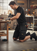 Premium Slim Fit Work Shorts with Stretch Material and Cordura Reinforcements for Enhanced Durability and Comfort