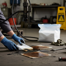 Premium Double Weight Non Bonded Hydraulic Oil and Fuel Absorbent Pads - Poly Pack (Pack of 100)