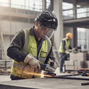 Premium Safety Helmet with Integrated Face Shield and Ventilation