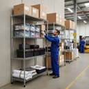 Premium Chrome Wire Shelving Extension Bay - 1625mm High - 300kg Capacity