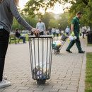 Premium Lightweight Anti-Terrorism Litter Bin 100L with Steel Construction and Modern Design for Urban Environments