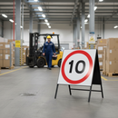 Premium 10mph Road Sign - Heavy Duty Zintec Metal Sign with Engineer Grade Retroreflective Face, 750mm Square