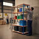 Heavy Duty Industrial Shelving - 2440mm High - 200kg Capacity - Melamine