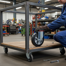 160mm Heavy Duty Swivel Plate Castor with Elastic Rubber Wheels