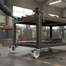 75mm Heavy Duty Braked Swivel Plate Twin Wheel Castor