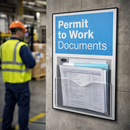 Document Display with Holder – 450mm x 600mm – 10mm Foam PVC – Indoor Use