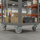 100mm Professional Braked Swivel Bolt Hole Castor Wheel with Load Capacity of 125Kg