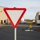 Premium Post Mounted Advanced Warning Sign for Junctions - 600mm Size with Supplementary Plate Options