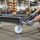 200mm Premium Swivel Plate Castor with White Nylon Wheel