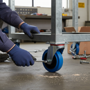 125mm Heavy Duty Swivel Bolt Hole Castor with Blue Elastic