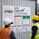 Construction Site Safety Notice Boards – 1800mm x 1000mm – 6mm Rigid Plastic – Industrial Use