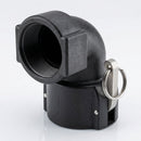 90° Cam Lever Coupler – 2in Female x 2in Polypropylene (view 2)
