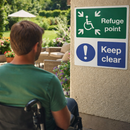 Refuge Point Safety Signs – Clear Message – Indoor/Outdoor Use