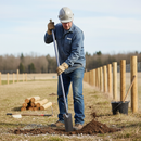 Premium Heavy Duty GPO Post Hole Spade with Extra Long 1450mm Handle and Tapered Blade for Efficient Digging