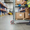 200mm Heavy Duty Swivel Plate Castor with Red Polyurethane Wheel