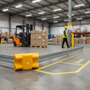 Premium Yellow Plastic 135-Degree Internal Corner Section for High-Visibility Barrier Applications