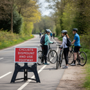 Premium Cyclists Dismount and Use Footway Sign - 600x450mm Reflective Plastic for Cycle Routes