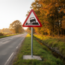 High-Performance Watercourse Post Mounted Sign, Reversible with Distance Indicator, Available in Multiple Sizes from 450mm to 1500mm