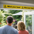 Safety Door Strip – 400mm x 35mm – Self Adhesive Vinyl – Indoor/Outdoor