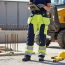 Premium High-Visibility Women's Work Trousers - Water Repellent, CORDURA Reinforced Knees, Elasticated Waist