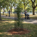 Premium Square Tree Guards Made from Galvanized Mild Steel, 1800mm Tall for Urban Protection and Aesthetic Enhancement