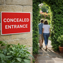 Concealed Entrance Signs – 600mm x 450mm – Rigid Plastic – Indoor/Outdoor Use