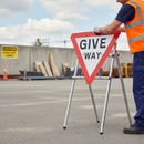 Premium Quick Fit Give Way Traffic Sign Face Dia. 602 for Temporary Junction Notification