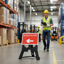 Professional Pedestrian Arrow Left Sign 600x450mm with High Reflectivity for Construction Sites