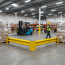Premium 90° Rigid Internal Barrier Corner - Galvanized Steel Construction with Powder Coating for Enhanced Visibility