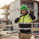 Professional Vented Safety Helmet with Ratchet Adjustment and Interchangeable Front Panel