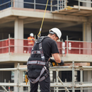 Premium 3-Point Safety Harness with Padded Belt and Multiple Adjustment Points for Comfortable Work Positioning at Height