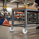 160mm Heavy Duty Swivel Plate Castor with White Nylon Wheel