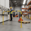 Premium Hooped Barrier for High Visibility Protection - Galvanised Steel, Adjustable Sizes, and Optional Cross Rail