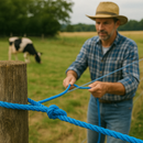8mm Blue Polypropylene 3-Strand Rope 30m Coil – Heavy Duty
