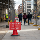 Professional Pedestrian Use Other Footway Cone Sign - Durable, Lightweight, and Chapter 8 Compliant for Safety
