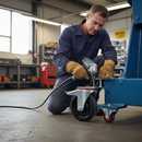 200mm Braked Swivel Plate Castor with Heavy Duty Cast Iron Centre