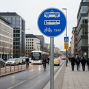 Premium Post Mount Sign for Trams, Buses, Bikes, and Taxis - Durable and Weather-Resistant Design