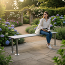 Premium Outdoor Mild Steel Bench - Durable, Comfortable Seat for Public Spaces with Galvanised Finish