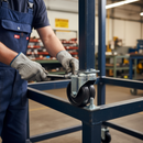 75mm Heavy Duty Swivel Bolt Hole Castor with Twin Wheel