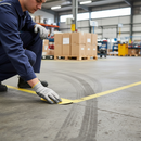 Premium Self-Adhesive Floor Markers - 'L' Shape, 200mm x 200mm, Pack of 10 for Industrial Use