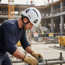 Premium Heavy Duty Wheel Ratchet Safety Helmet with EN 397 Harness and Modern Design Features